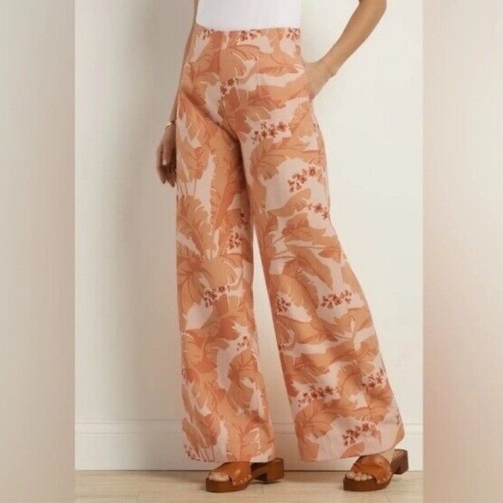 Soft Surroundings Grand Garden Wide Leg Trousers Size XS 2/4